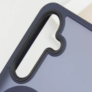 Чехол TPU+PC Metal Buttons with MagSafe Colorful для Samsung Galaxy S25 Edge Navy Blue