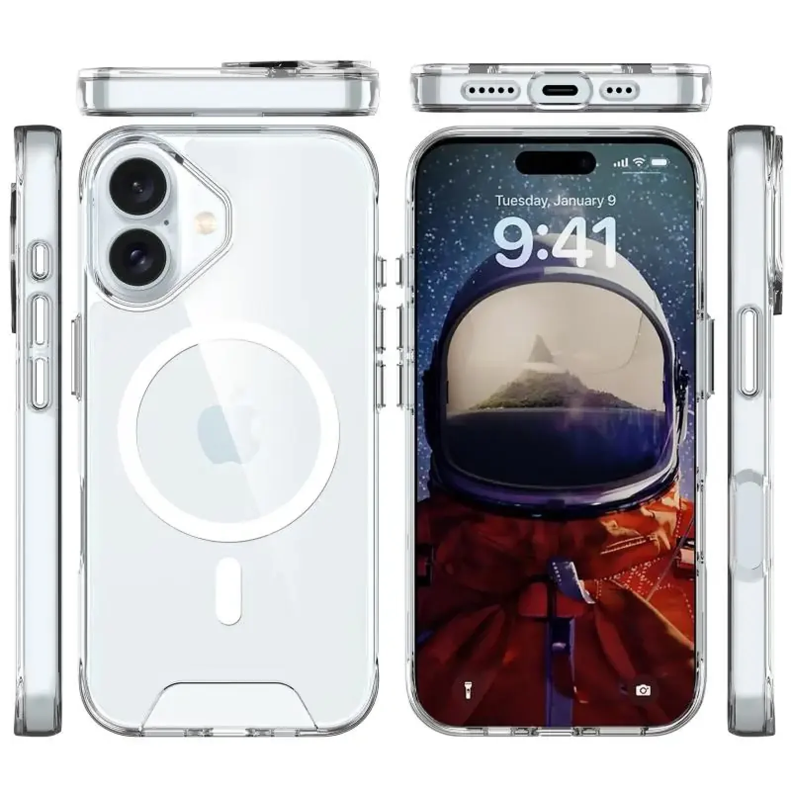 Чохол TPU Space Case Transparent with MagSafe для Apple iPhone 17