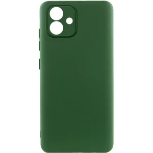 Колір: Зелений - Чохол TPU GETMAN Liquid Silk Full Camera для Samsung Galaxy A07 Dark Green