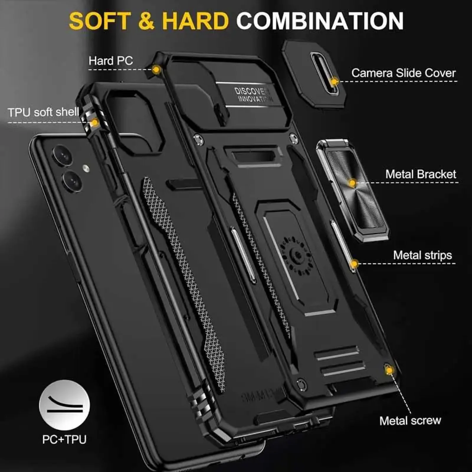 Чохол Camshield Army Ring для Samsung Galaxy A07 Black