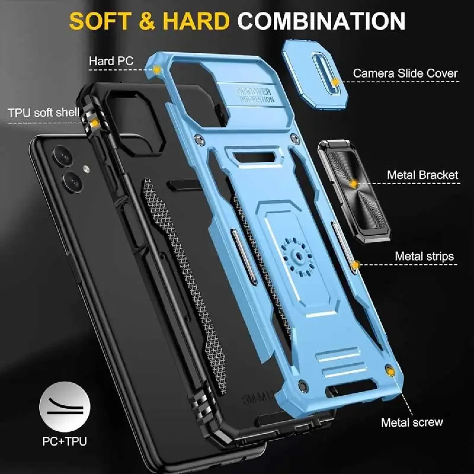 Чохол Camshield Army Ring для Samsung Galaxy A07 Light Blue