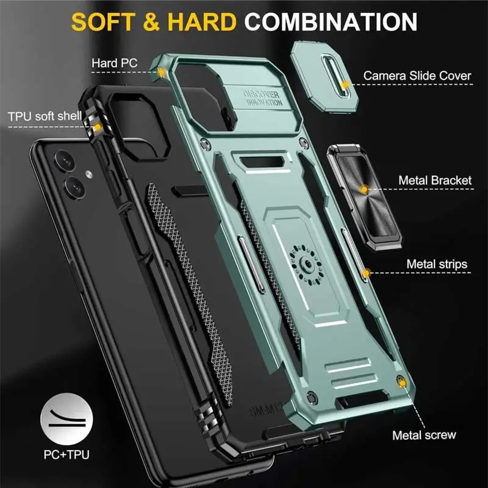 Чохол Camshield Army Ring для Samsung Galaxy A07 Light Green