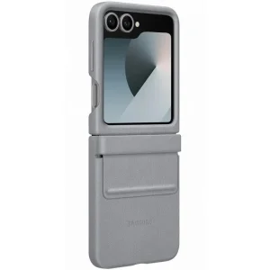 Чохол Leather Case (AAA) для Samsung Galaxy Flip7 Light Gray