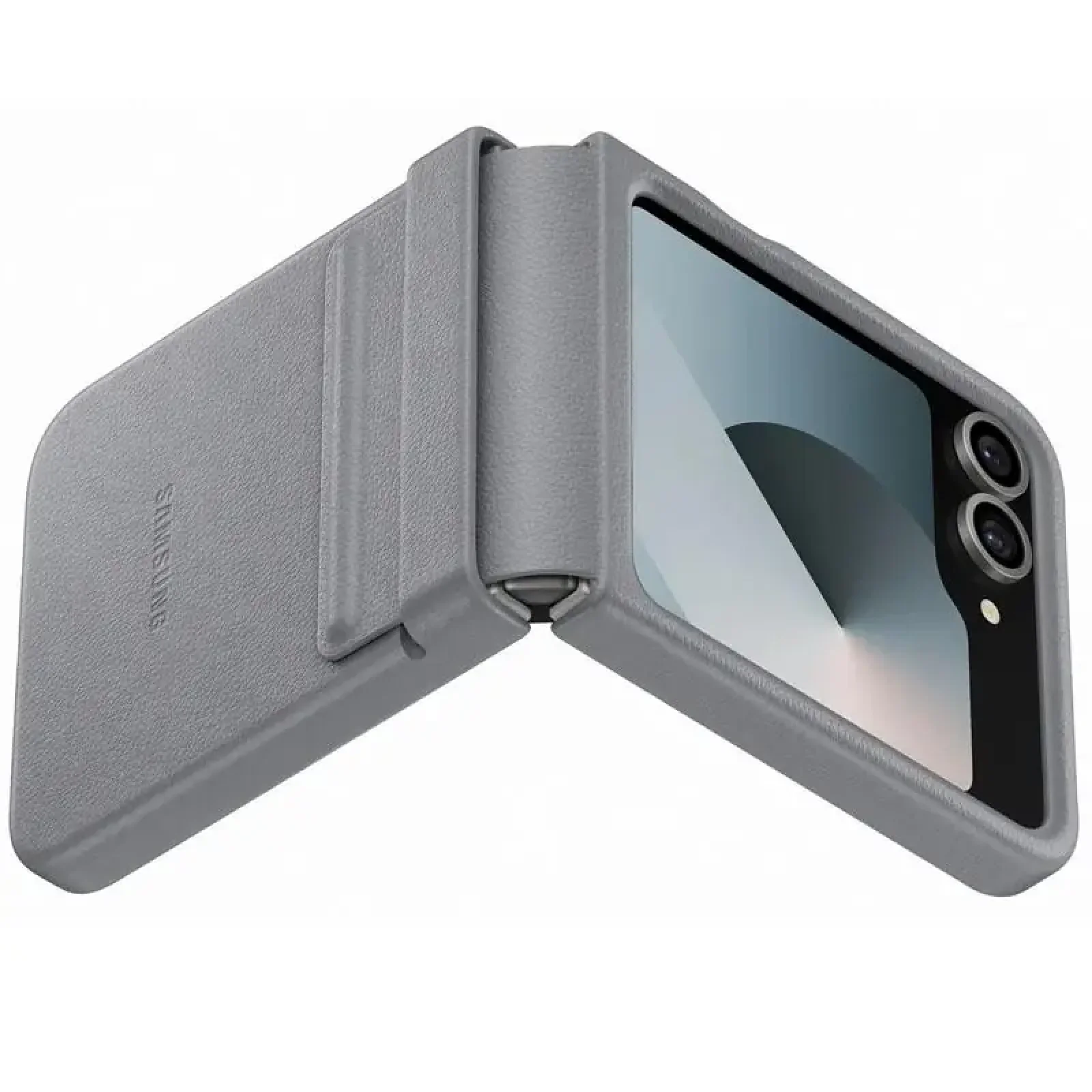 Чохол Leather Case (AAA) для Samsung Galaxy Flip7 Light Gray