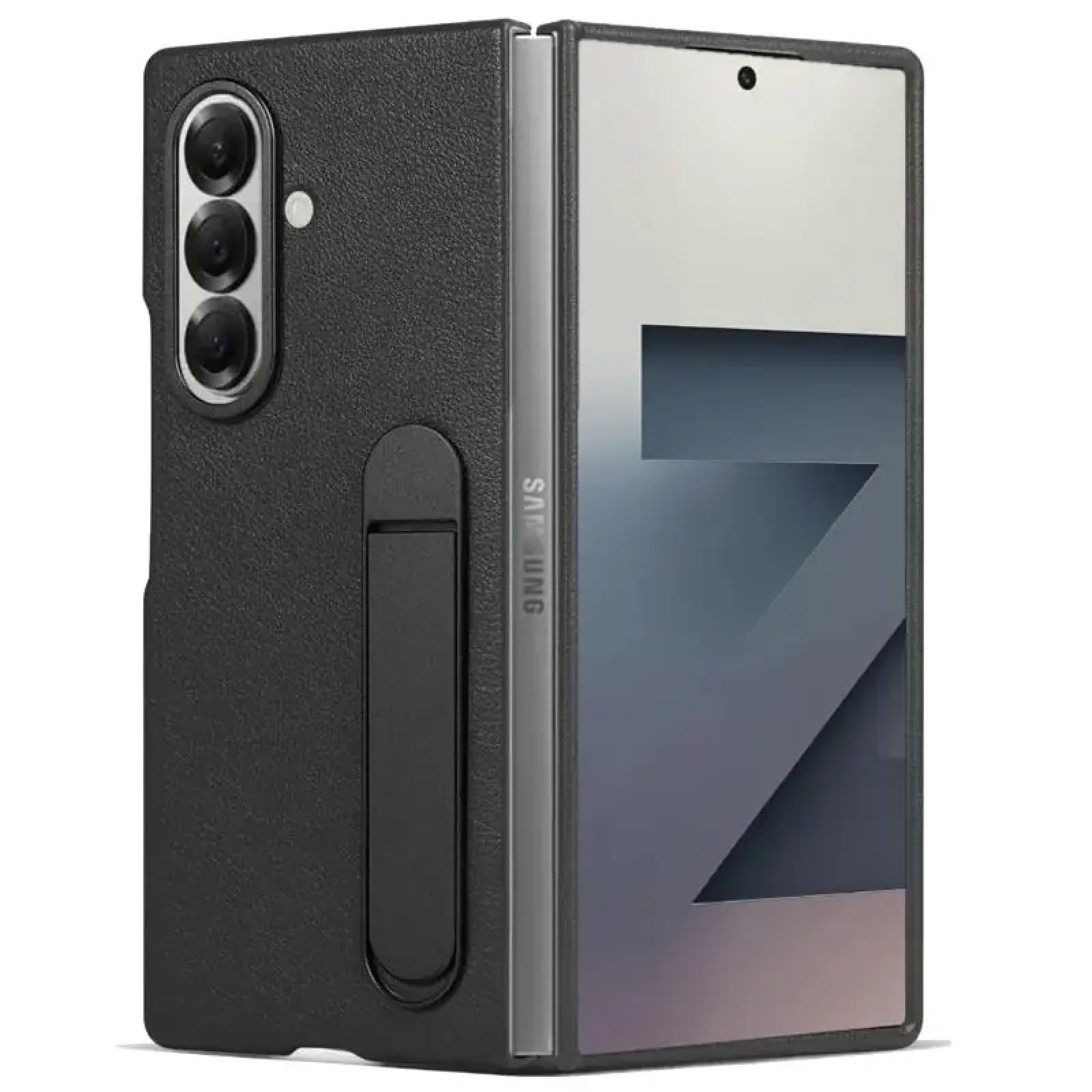 Чохол Leather Case (AAA) with Stand для Samsung Galaxy Fold7 Black