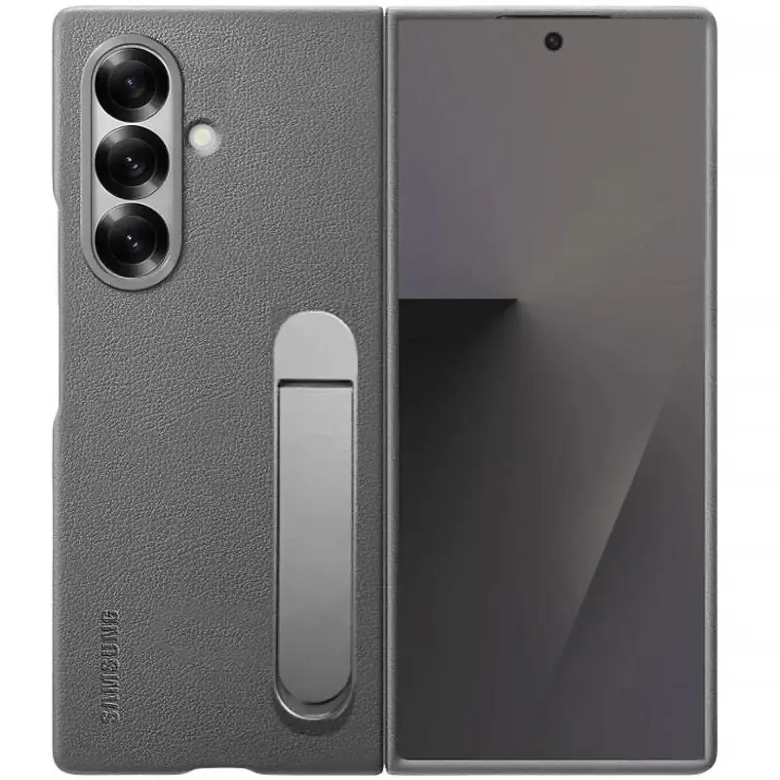 Чохол Leather Case (AAA) with Stand для Samsung Galaxy Fold7 Gray