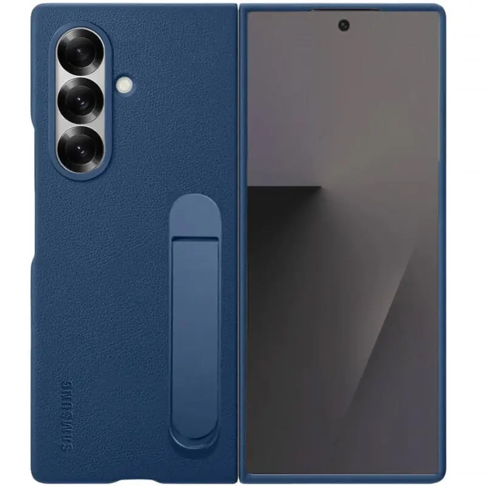 Чохол Leather Case (AAA) with Stand для Samsung Galaxy Fold7 Navy