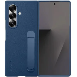 Чохол Leather Case (AAA) with Stand для Samsung Galaxy Fold7 Navy