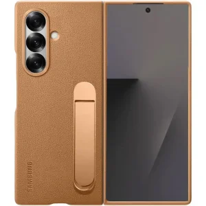 Чохол Leather Case (AAA) with Stand для Samsung Galaxy Fold7 Tan