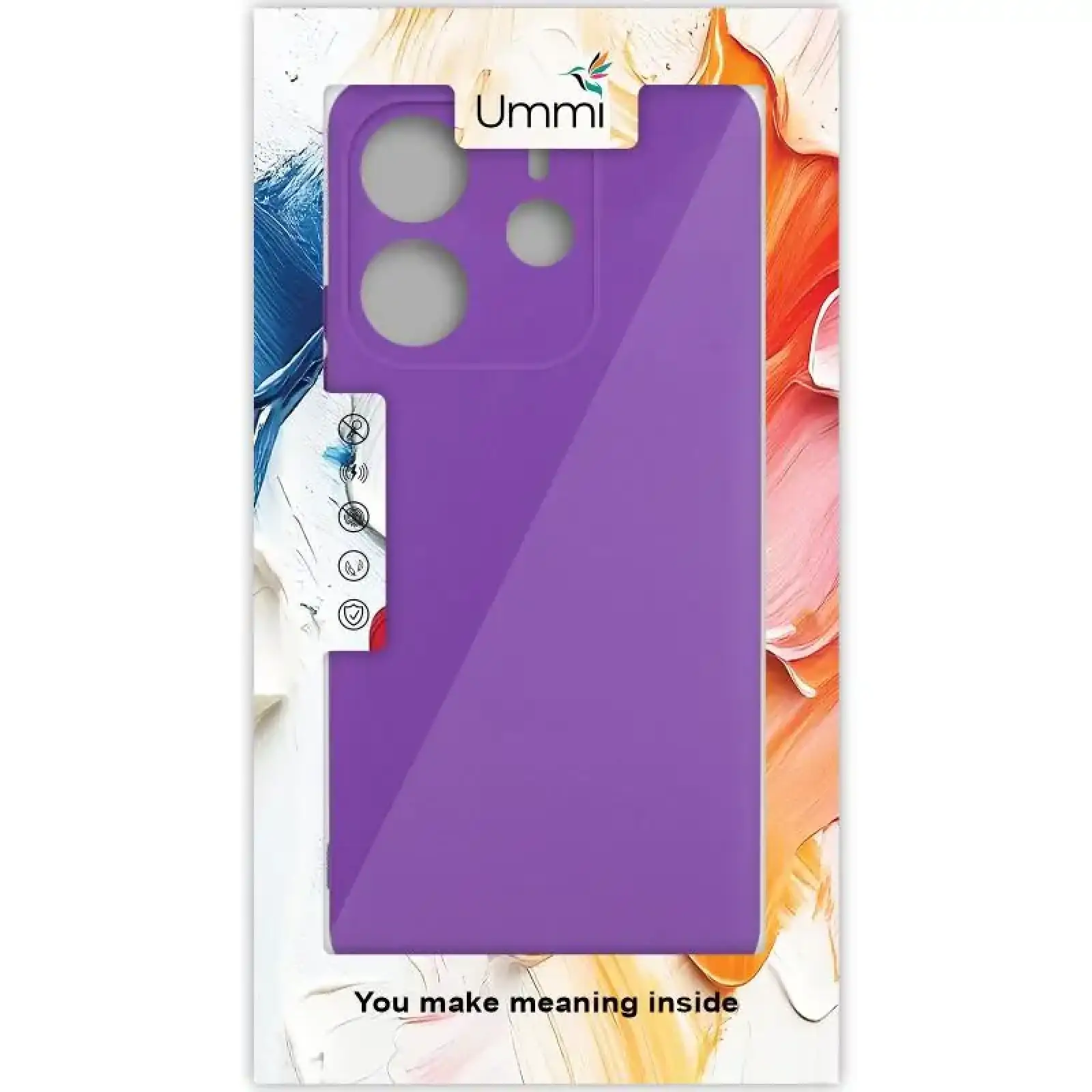 Чохол Silicone Cover Ummi Lakshmi Full Camera (AA) для Xiaomi Redmi 15 Purple