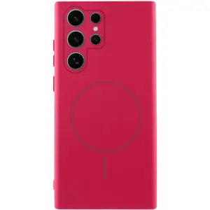 Цвет: Красный - Чехол Silicone Cover Lakshmi Full Camera (AA) with MagFit для Samsung Galaxy S26 Ultra Rose Red