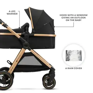 Универсальная коляска 3 в 1 Kinderkraft Esme Pro Pure Black (KSESME00BLK300N)