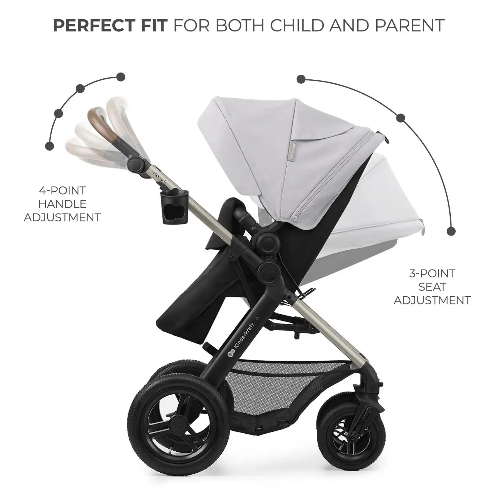 Коляска 3 в 1 Kinderkraft Moov 2 Air Moonlight Grey (KSMOOV02GRY0000) UA