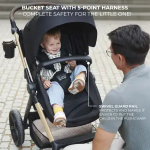 Коляска 3 в 1 Kinderkraft Moov 2 Air Moonlight Grey (KSMOOV02GRY0000) UA
