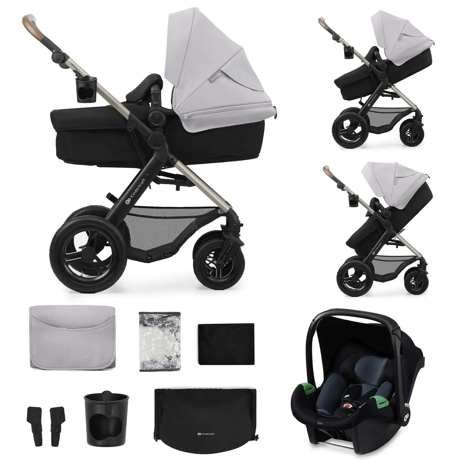 Коляска 3 в 1 Kinderkraft Moov 2 Air Moonlight Grey (KSMOOV02GRY0000) UA