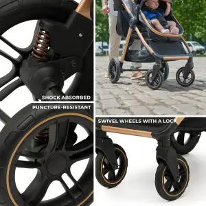 Универсальная коляска 3 в 1 Kinderkraft Esme Pro Gray (KSESME00GRY300N)