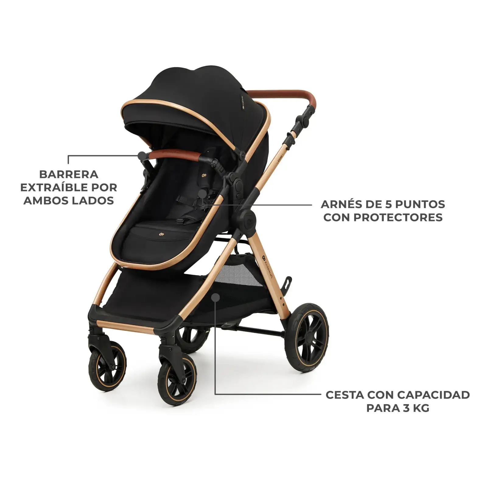 Универсальная коляска 2 в 1 Kinderkraft Esme Black (KSESME00BLK2000)