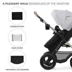 Коляска 3 в 1 Kinderkraft Moov 2 Air Moonlight Grey (KSMOOV02GRY0000) UA