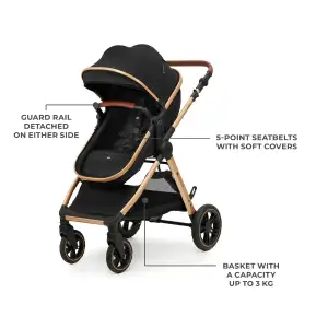 Универсальная коляска 3 в 1 Kinderkraft Esme Pro Pure Black (KSESME00BLK300N)