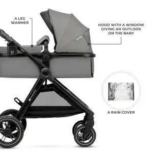 Универсальная коляска 3 в 1 Kinderkraft Esme Pro Gray (KSESME00GRY300N)