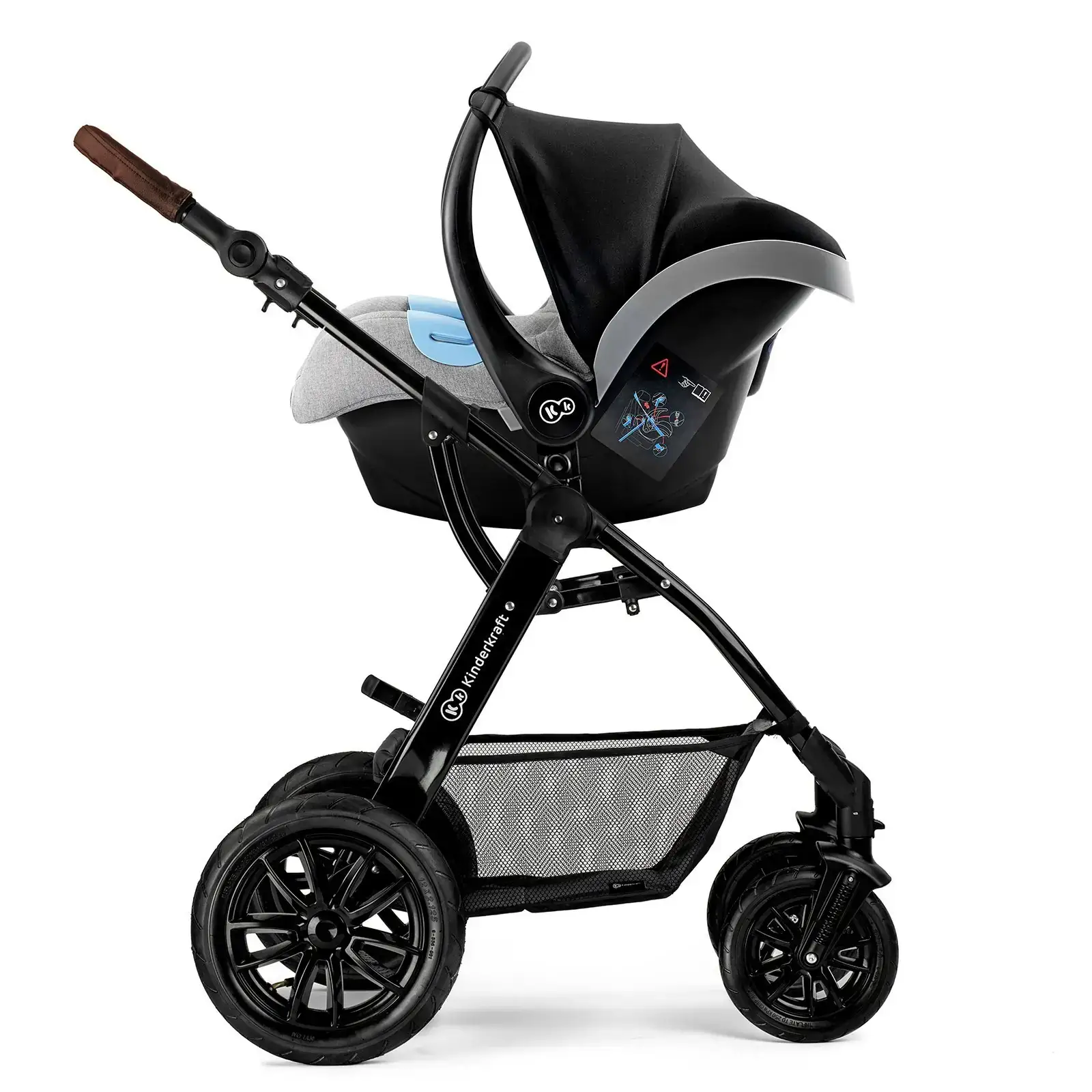 Универсальная коляска 3 в 1 Kinderkraft Moov Gray Melange (KKWMOOVGRYM0NC) UA