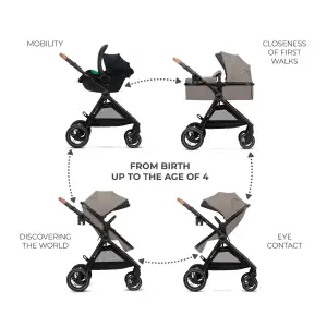 Универсальная коляска 3 в 1 Kinderkraft Esme Pro Sand Beige (KSESME00BEG300N) UA