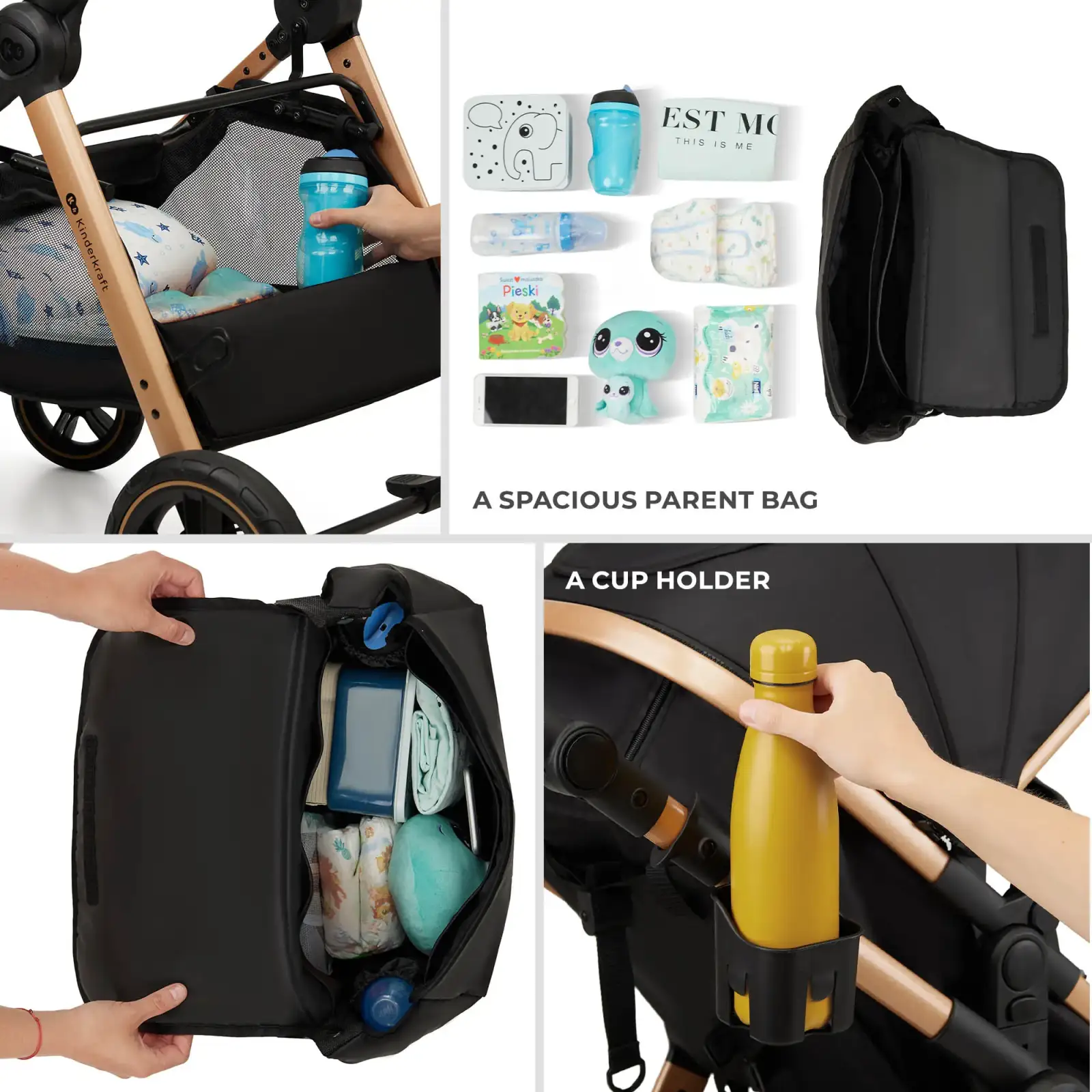 Универсальная коляска 3 в 1 Kinderkraft Esme Pro Gray (KSESME00GRY300N)
