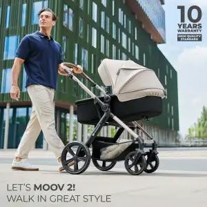 Коляска 3 в 1 Kinderkraft Moov 2 Air Moonlight Grey (KSMOOV02GRY0000) UA