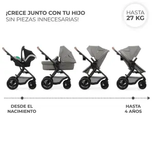Универсальная коляска 3 в 1 Kinderkraft Moov 2 Air Light Gray (KSMOOV02LGR3000) UA