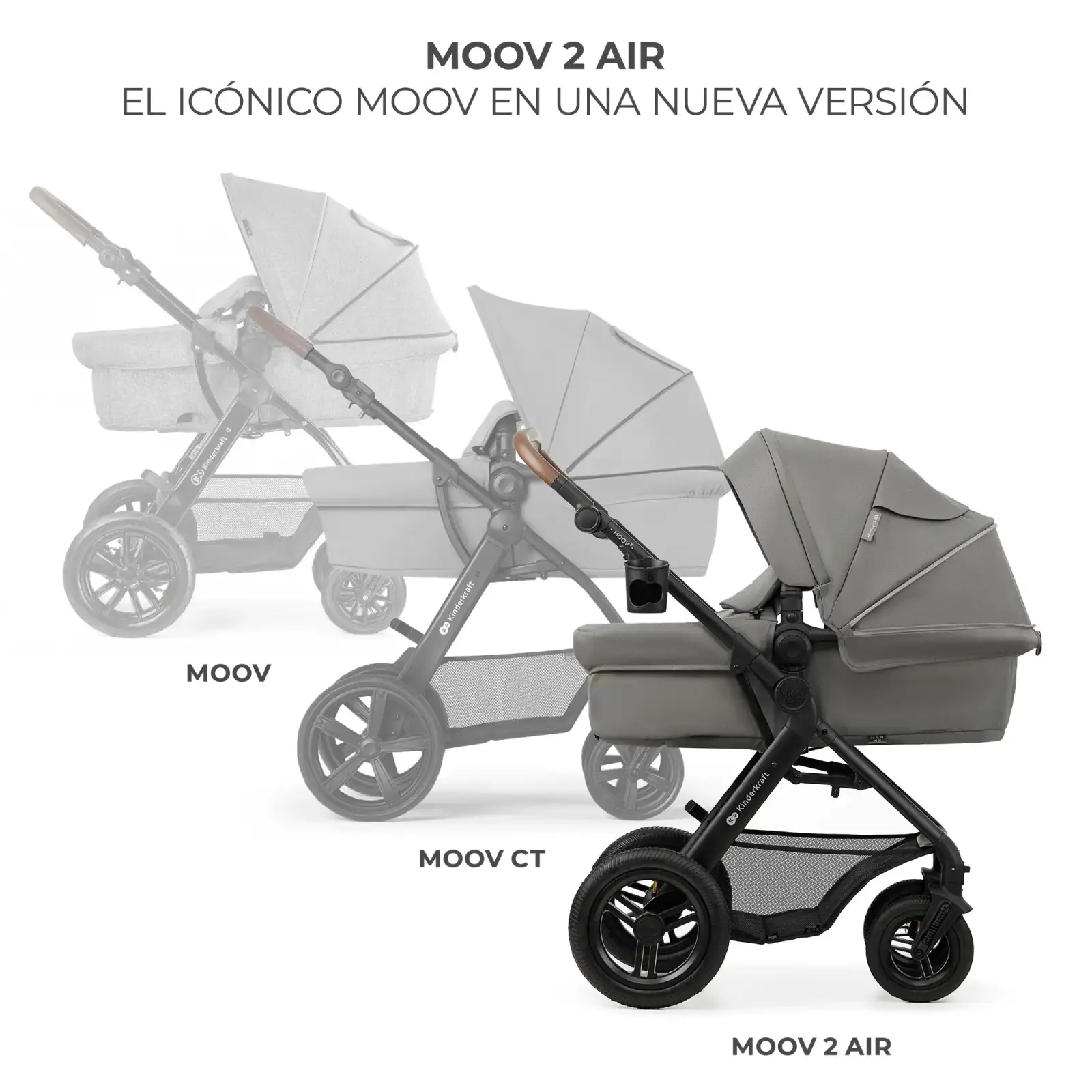 Универсальная коляска 3 в 1 Kinderkraft Moov 2 Air Light Gray (KSMOOV02LGR3000) UA