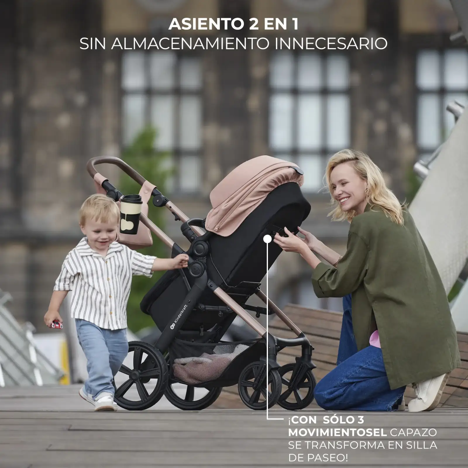 Универсальная коляска 3 в 1 Kinderkraft Moov 2 Air Light Gray (KSMOOV02LGR3000) UA