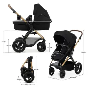 Универсальная коляска 3 в 1 Kinderkraft Moov 2 Air Pure Black (KSMOOV02BLK0000)