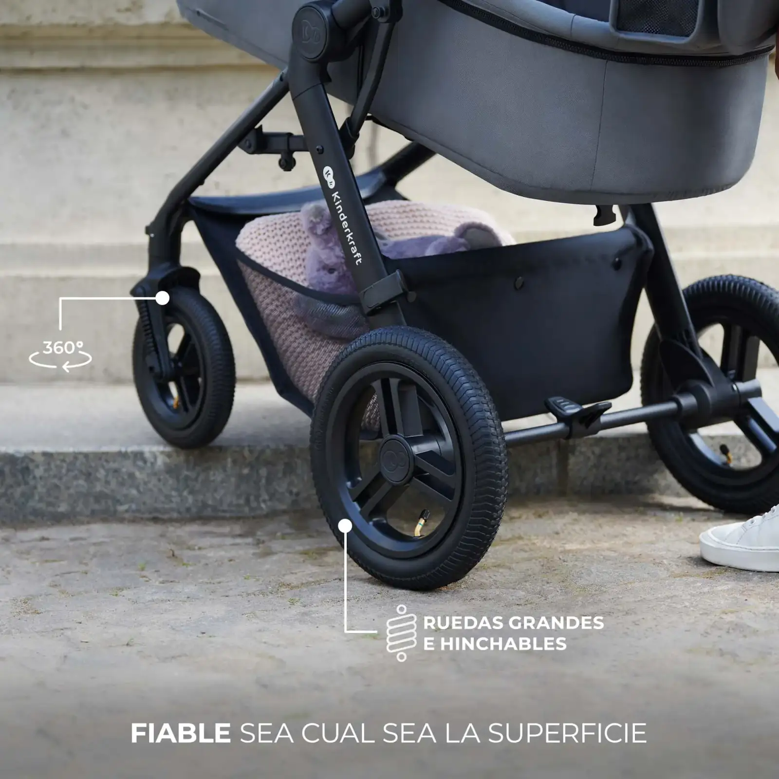 Универсальная коляска 3 в 1 Kinderkraft Moov 2 Air Pure Black (KSMOOV02BLK0000)