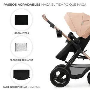 Универсальная коляска 3 в 1 Kinderkraft Moov 2 Air Sand Beige (KSMOOV02BEG0000)