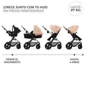 Универсальная коляска 3 в 1 Kinderkraft Moov 2 Air Sand Beige (KSMOOV02BEG0000)