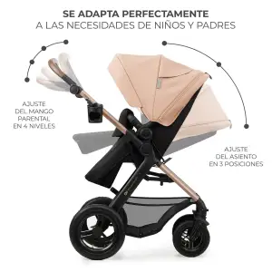 Универсальная коляска 3 в 1 Kinderkraft Moov 2 Air Sand Beige (KSMOOV02BEG0000)