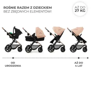 Универсальная коляска 3 в 1 Kinderkraft Moov 2 Sand Beige (KSMOOV02BEGEV00)