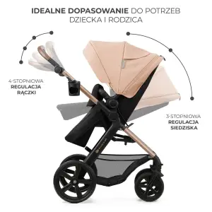 Универсальная коляска 3 в 1 Kinderkraft Moov 2 Sand Beige (KSMOOV02BEGEV00)