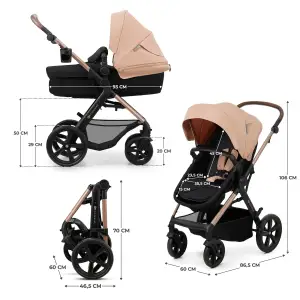 Универсальная коляска 3 в 1 Kinderkraft Moov 2 Sand Beige (KSMOOV02BEGEV00)