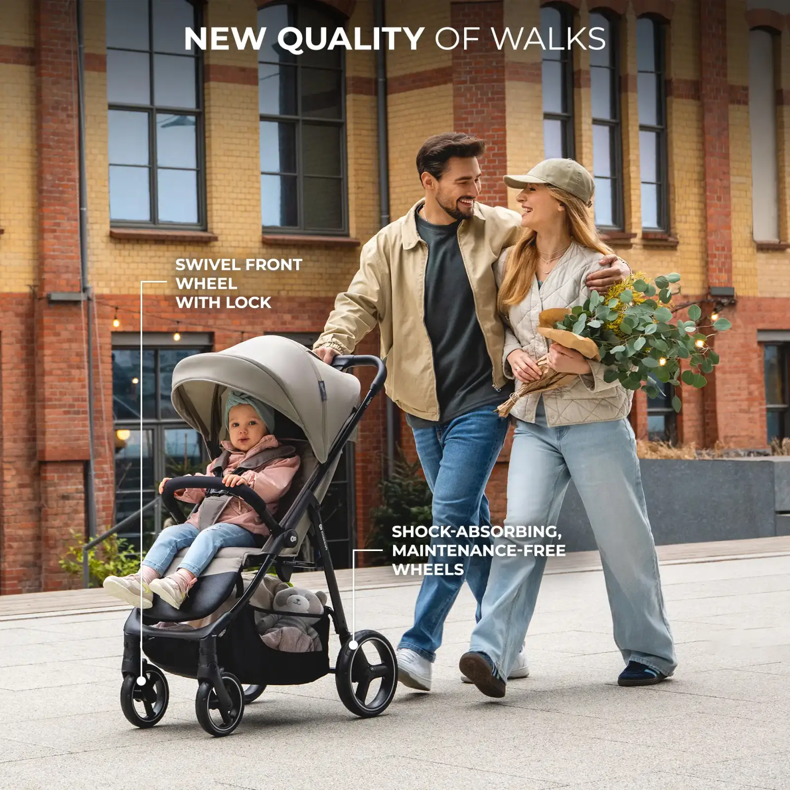 Прогулочная коляска Kinderkraft Trig 3 Brown (KSTRIG03BRW0000)