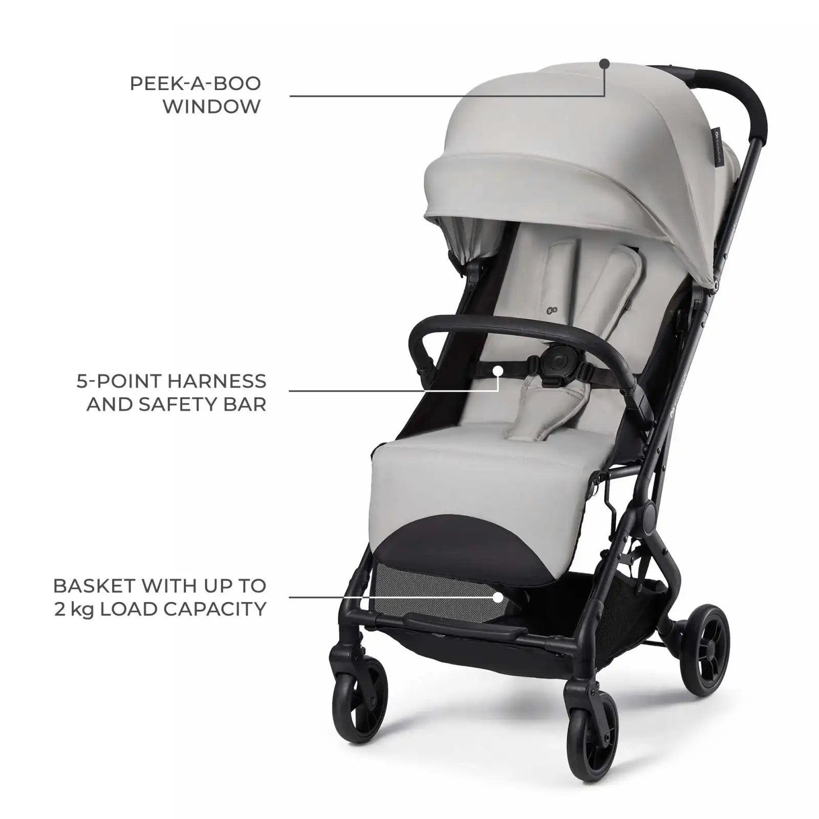 Прогулочная коляска Kinderkraft Indy 3 Urban Grey (KSINDY03GRY0000) UA