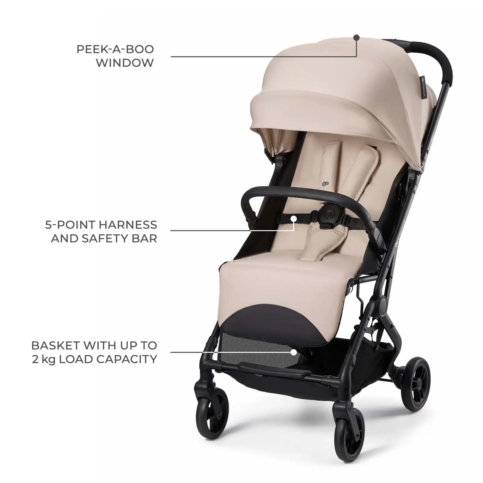 Прогулянкова коляска Kinderkraft Indy 3 Misty Beige (KSINDY03BEG0000)