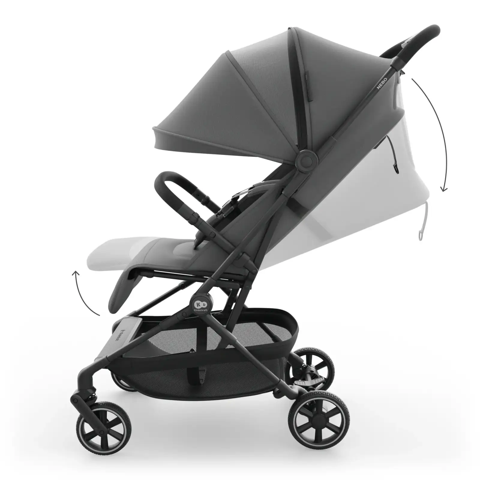 Прогулочная коляска Kinderkraft Nebo Platinum Grey Beige (KSNEBO00GRY0000) UA