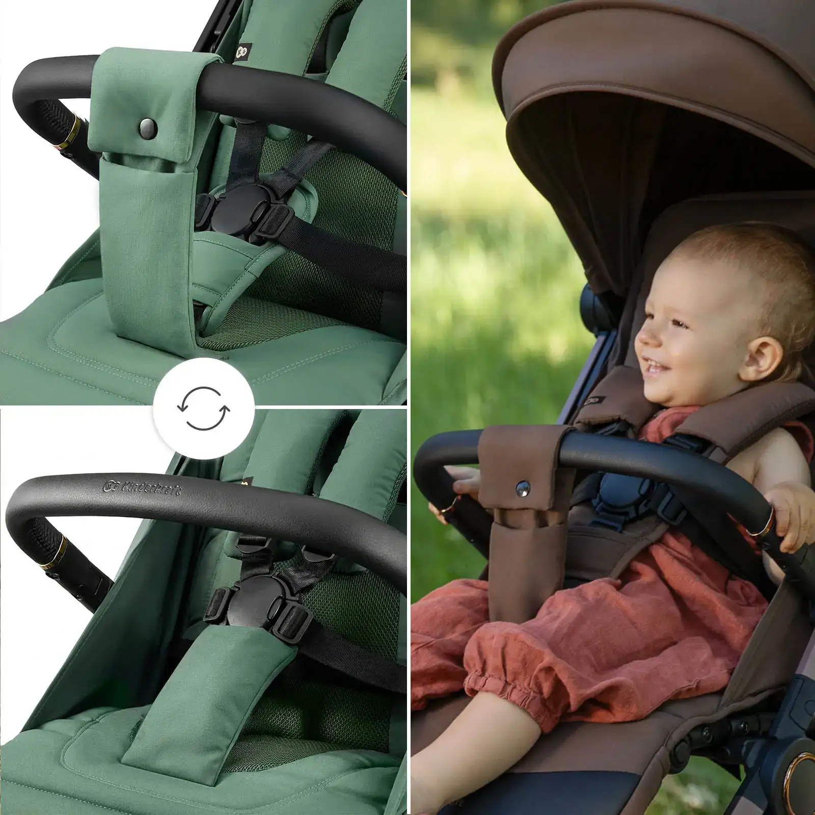 Прогулянкова коляска Kinderkraft Dave Sage Green (KSDAVE00GRE0000) UA