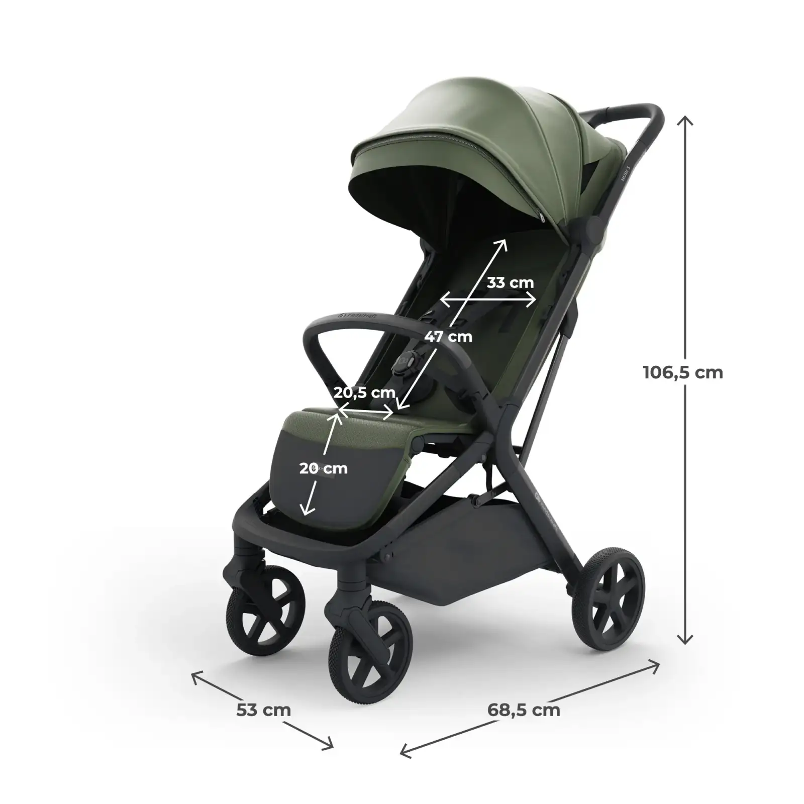 Прогулочная коляска Kinderkraft Nubi 3 Mystic Green (KSNUBI03GRE0000)