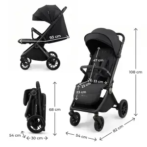 Прогулянкова коляска Kinderkraft Dave Venezian Black (KSDAVE00BLK0000) UA