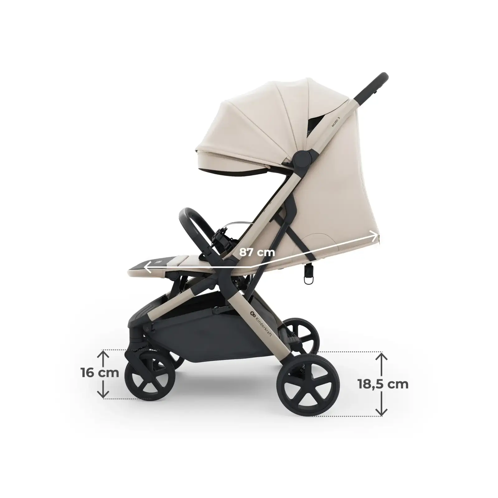 Прогулочная коляска Kinderkraft Nubi 3 Sand Beige (KSNUBI03BEG0000)