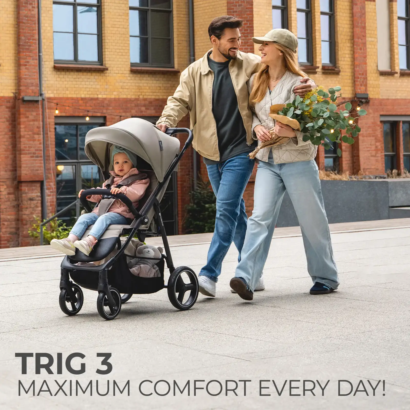 Прогулочная коляска Kinderkraft Trig 3 Brown (KSTRIG03BRW0000)