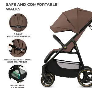 Прогулочная коляска Kinderkraft Trig 3 Brown (KSTRIG03BRW0000)
