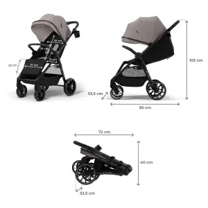 Прогулянкова коляска Kinderkraft Grande 2 Beige (KSGRAN02BEG0000)